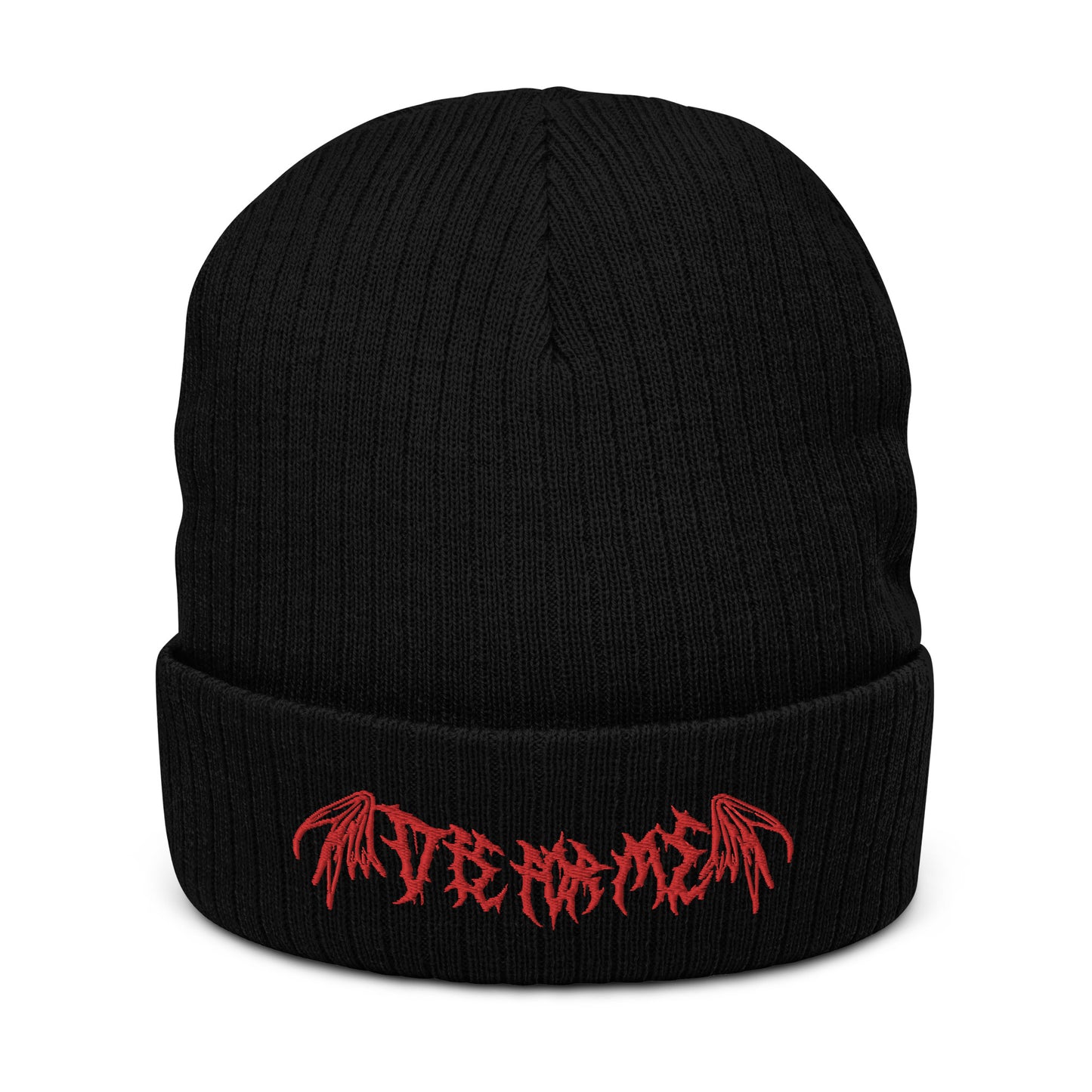 DIE FOR ME! Ribbed knit beanie